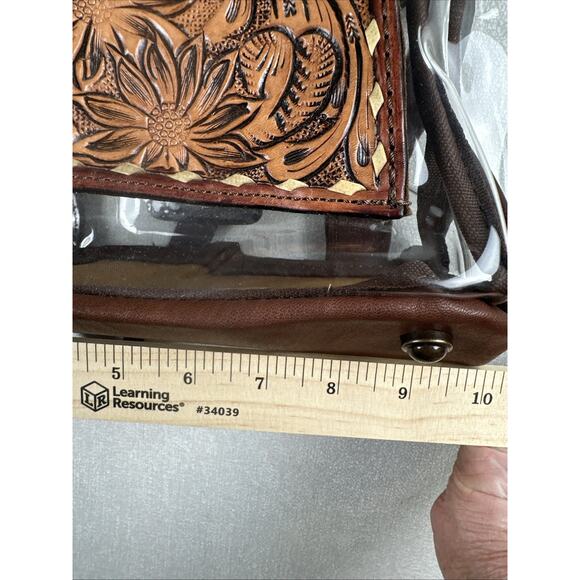 American Darling Clear Leather Trim Bag with Zipper Closure - ADBG994A - Picture 9 of 9